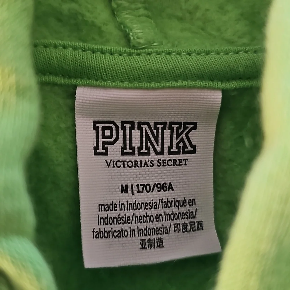 PINK VS Green Hoodie Size M - Picture 3 of 6